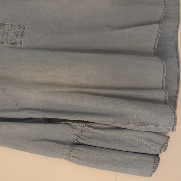 J Crew Lightly Distressed Peasant Cotton Boho Coastal Blouse Sz L - Picture 3 of 6